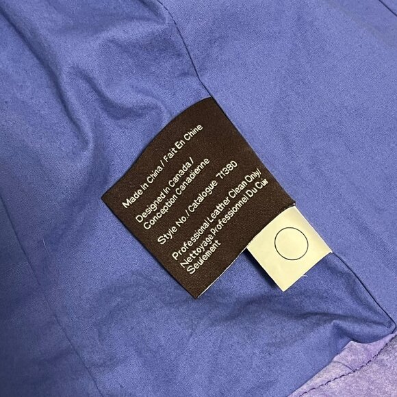 Danier Suede Leather Moto Jacket Womens M Purple Asymmetrical Full Zip - Picture 5 of 16